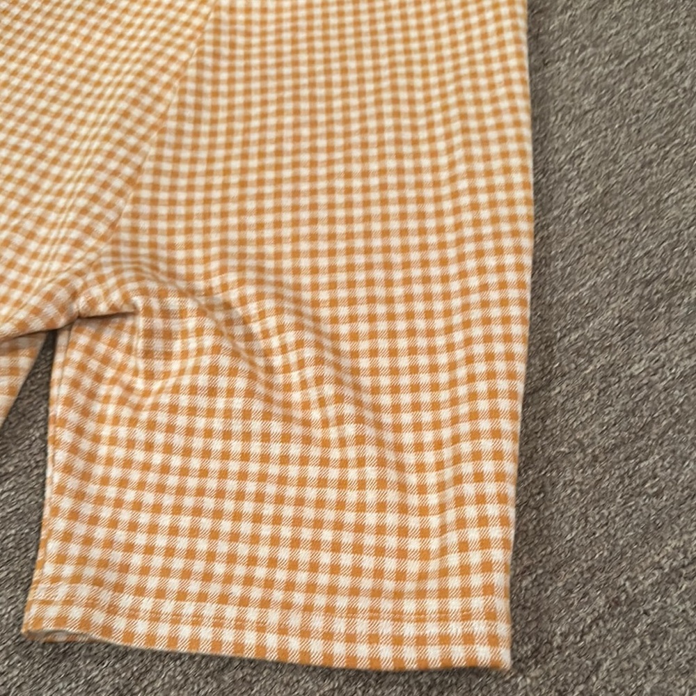 Gingham Tan/Dark Yellow Women's Shorts - Picture 4 of 11